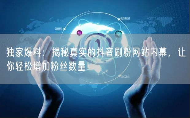 独家爆料:揭秘真实的抖音刷粉网站内幕,让你轻松增加粉丝数量!
