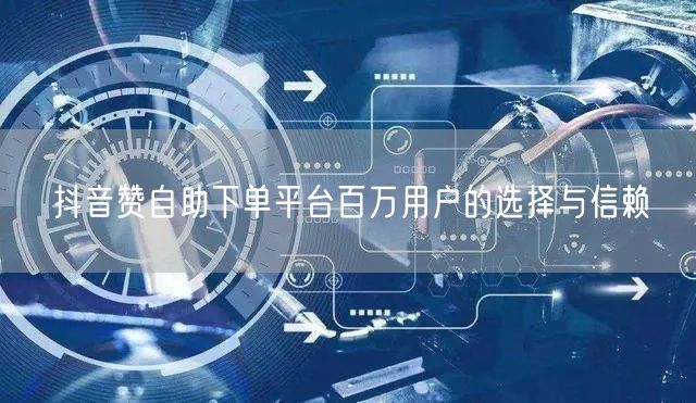 抖音赞自助下单平台百万用户的选择与信赖